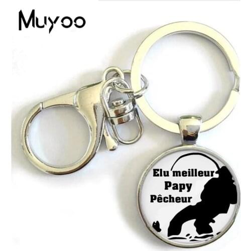 Elu papy de l'annee pendant keychain women charms Tues une Mamie qui dechire jewelry super papa mamie key chain ring family