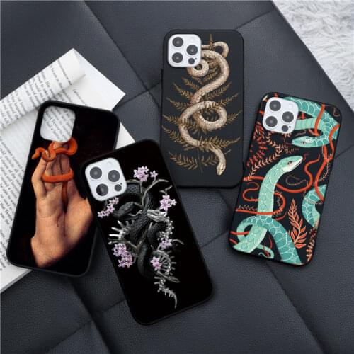 Snake Flower Cover For Samsung Galaxy A11 A12 A21S A20E A10 A31 A40 A50 A51 A70 A71 A91 S8 S9 S10 S20 FE S21 Plus Ultra TPU Case