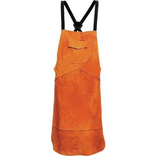 Welder Apron Premium Leather Suede Apron Adjustable waist strap Brown Color Working Apron