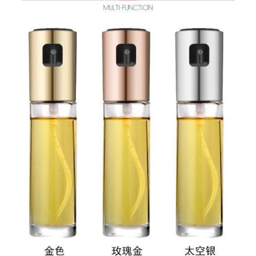 BBQ grill sprayer press leak-proof glass oiler kitchen oil spray bottle stainless steel suit oiler seasoning bottle