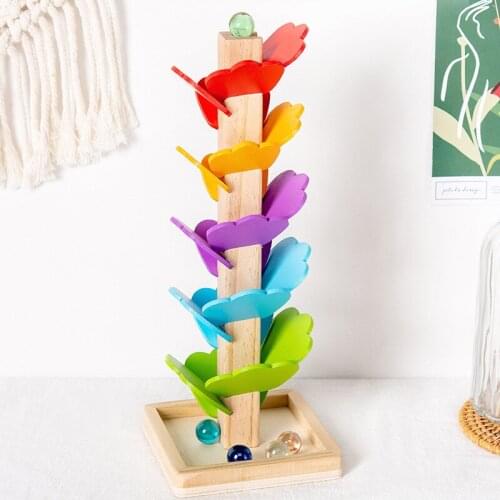 Deciduous Ball Building Block Toy Early Education Tower Rolling Ball Inverted Bead Game Fight Insert Assembly Gifts For Children