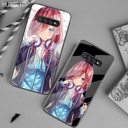 HUAGETOP Nakano miku Gotoubun no Hanayome Soft Phone Case Tempered Glass For Samsung S20 Plus S7 S8 S9 S10 Plus Note 8 9 10 Plus