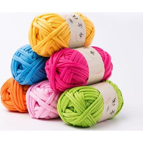 Mylb 100g Home Colourful DIY Crochet Cloth Carpets Yarn Cotton Wool Knitting Paragraph hand-knitted Thick Knit Basket Blanket
