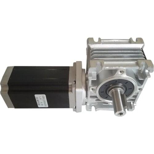 NMRV30 Worm Gearbox Geared NEMA23 3NM Stepper Motor Ratio 7.5:1 with single output shaft