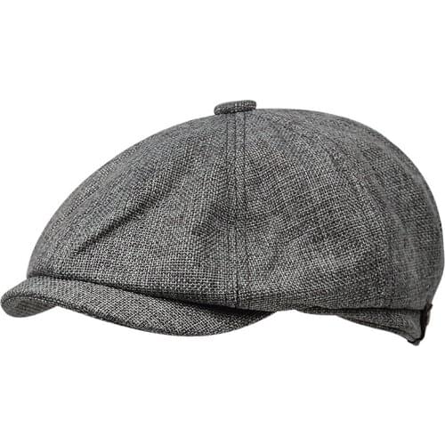 New mens casual newsboy hat spring autumn thin retro beret hat vintage fashion wild casual cap unisex wild octagonal hats