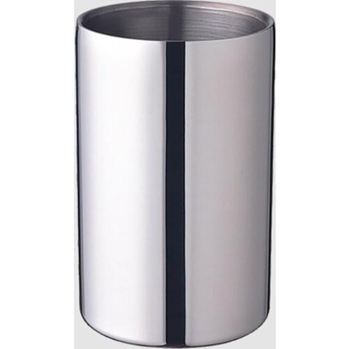 OAPE 1.6L Mini metal Insulation Single Wall Cooler Silver Shiny Stainless Steel Small Wine Beer Champagne Ice Beverage Buckets