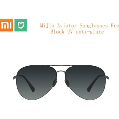 Original XiaoMi MiJia Aviator Sunglasses Pro Block UV anti-glare Stainless steel ultra-thin frame for Outdoor Travel Man Woman