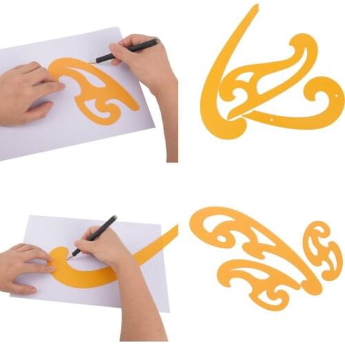 Plastic Sewing Ruler Comma Shape Measuring Tools French Curve Rule Gauges Tailor Template Drawing Painting Craft Tool