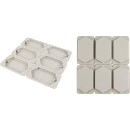 Silicone mold 6 cavity hexagon shape with hole pendant Tag mold DIY perfume Incense clay resin craft mold Handmade tools