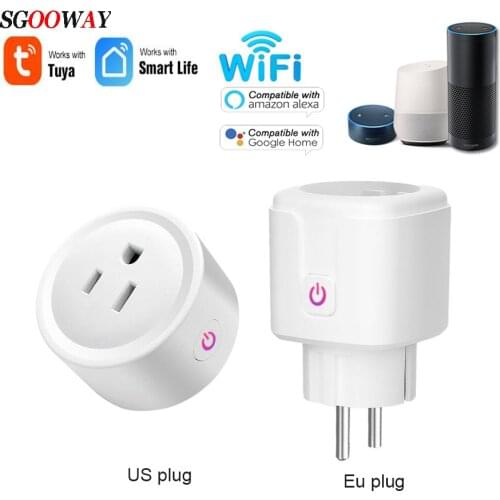 Smart Plug WiFi Socket US 10A EU 16A Power Monitor Timing Function Tuya SmartLife APP Control Works With Alexa Google Assistant