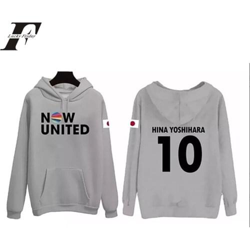 2020 Now United Hoodies Sweatshirts Flag Hina Yoshihara 10 Pullover Unisex Harajuku Tracksuit Japan Casual Hooded Full Men Women