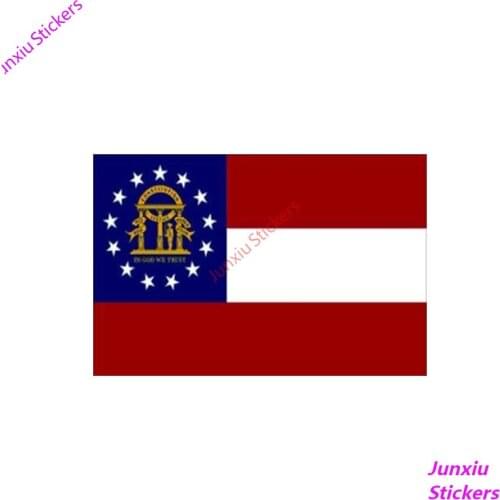 Funny Sunscreen Georgia GA State Flag Car-Sticker and Decals Cover Scratches Decoration Bodywork Suv Car Accessories KK11*7cm