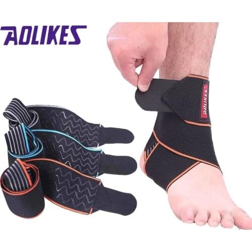 AOLIKES 1Pcs Ankle Foot Protector Support Protect Elastic Brace Guard Sport Gym Sock Wrap Running Injury Sprain protective pad