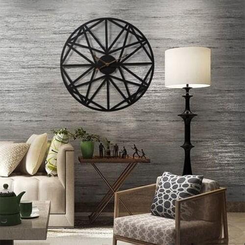 11 types Silent Wall Clock 3D Retro Rustic DIY Decorative Luxury Wooden Handmade Oversized Wall Clock for Home Bar Cafe Decor