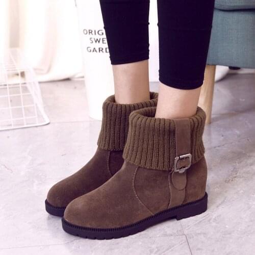 2020 Winter Shoes Women Snow Boots Height Increasing Shoes Casual Women Ankle Boots Warm Plush Winter Boots A2629