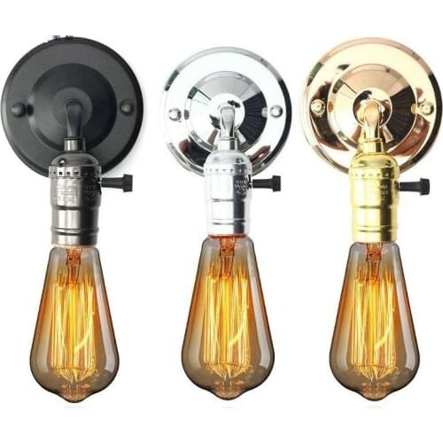 American Industrial wind Retro wall light Iron art Decorative wall lights LED E27 bulb Cafe stairs aisle corridor AC110V 220V