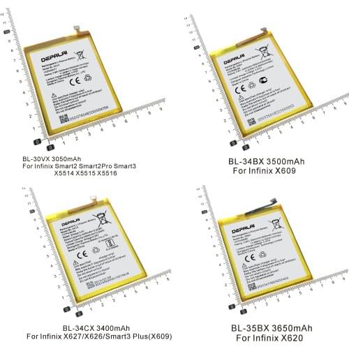 BL-30VX BL-34BX BL-34CX BL-35BX Battery For Infinix Smart 2 Pro 3 X5514 X5515 X5516 X609 X627 X626 Smart3 Plus X620 Batteries