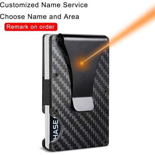 DIENQI Rfid Carbon Fiber Men Wallets Famous Brand Metal Slim Thin Man Wallet Money Bags Small Mini Aviator Ridge Wallet Purses