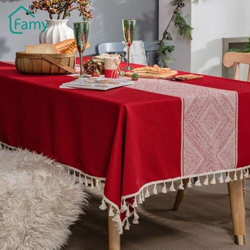 Famy New Year Tablecloths On The Table