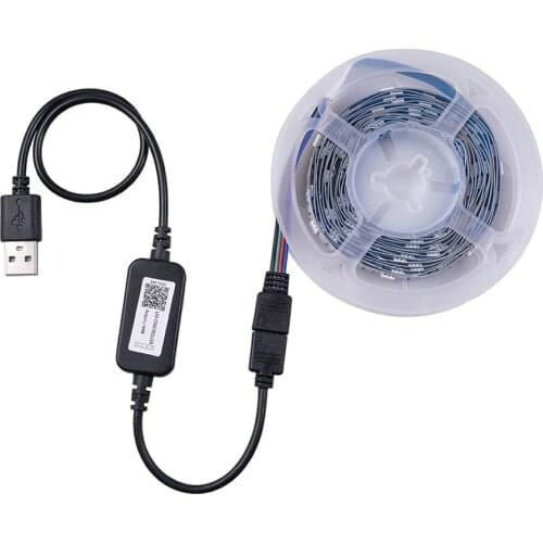 Striscia LED lampada flessibile 1M 2M 3M 4M 5M diodo schermo da scrivania TV sfondo illuminazione cavo USB 3 controllo chiave