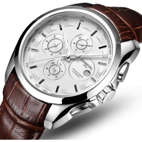 Carnival Men Watches Automatic Mechanical Brand Luxury Watch Men Sapphire reloj hombre Waterproof Men Watch Wristwatche C-8629-4