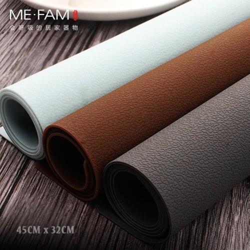 ME.FAM New Simple Leather Texture Silicone Placemat Anti-hot Dish Pad Waterproof Oilproof Home Dining Table Mesa Protection Mats