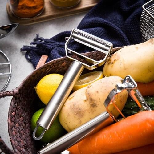 Multifunction Fruit Vegetable Peeler Stainless Steel Potato Peeler Metal Carrot Cheese Grater Slicer Shredder Kitchen Tool