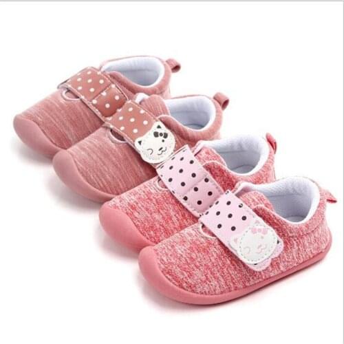 Baby Girl Shoes Lovely Cartoon Newborn First Walkers Soft Soled Non-slip Kids Casual Shoes