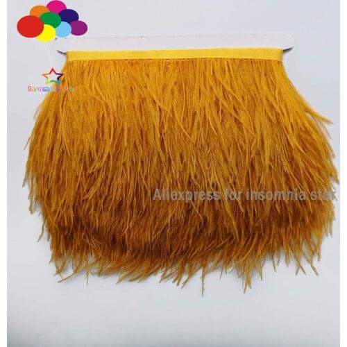 Fashion Dress Curry Crafts Costumes Decoration Ostrich Feathers Trims Fringe