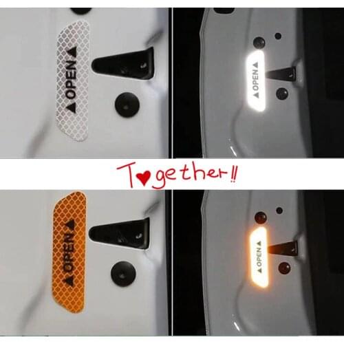 New hot car Warning Mark Night Safety Door Stickers FOR opel corsa b duster dacia skoda fabia 1 logan renault laguna 3