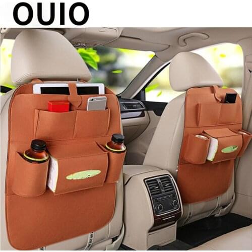 OUIO 1PC Auto Car Back seat storage bag Net For Seat Leon Ibiza Skoda Rapid Fabia Octavia Yeti Audi A3 A4 B8 B6 B7 A6 C5 C6 A5