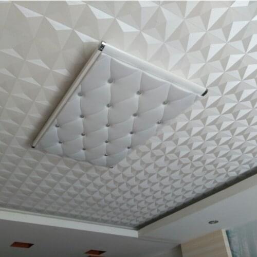 Wellyu обои Ceiling wallpaper white rhombus hotel living room wall paper bedroom European roof ceiling wallpaper papel de parede