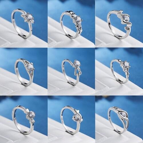 Rinhoo Fashion Engagement Ring New Design Zircon rings Female Women Wedding Band Zircon Rings Jewelry For women Jewelry