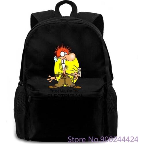 MENS COOL NOVELTY ELECTRICIAN SPARKY NEW JOB JOKE S PRESENTS women men backpack laptop travel school adult student