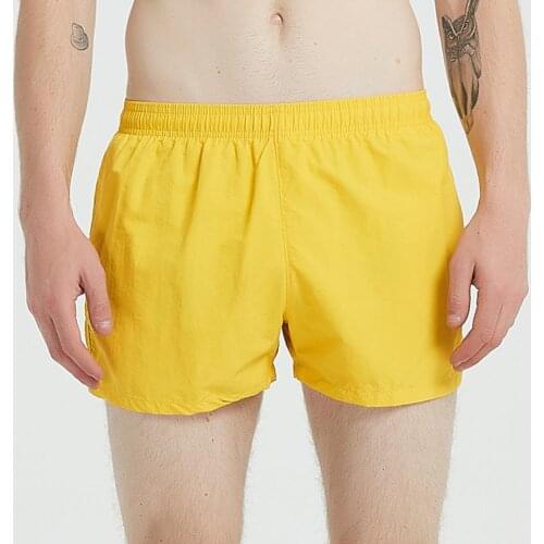 Summer Men Shorts Solid Color Men Shorts Quick Drying breathable Elastic Drawstring Beach Swim Trunks Men Board Shorts