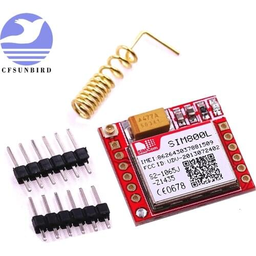 SIM800L GSM GPRS module 900m-1800m sms The message alarm CPU MCU test Core board microSIM
