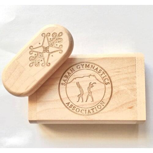 Maple Wood USB Flash Drive 4GB 8GB 16GB 32GB Pen Drive (5PCS Free Logo Engrave) USB 2.0 Flash Stick Pendrive Wedding Gifts