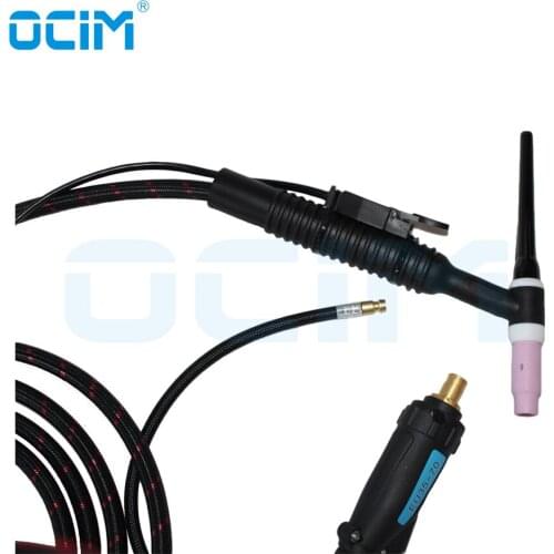 WP26F 8M TIG Torch Flexible Torch Head 35-70 Euro Connector