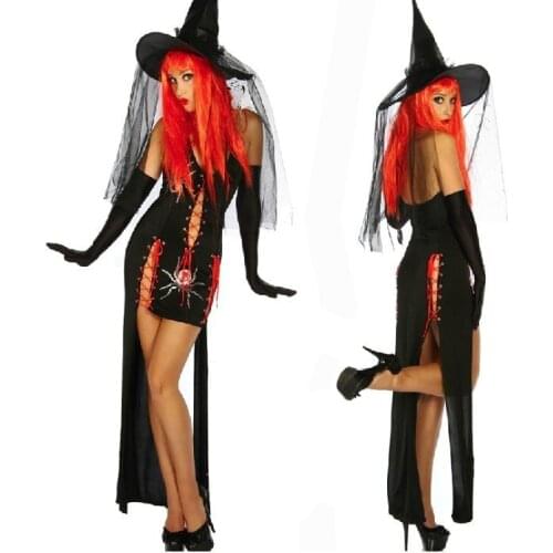 Halloween Witch Costumes For Women Christmas Carnival Costume Disfraces Carnaval Adult Fairy Costume Vampire Cosplay Party Dress