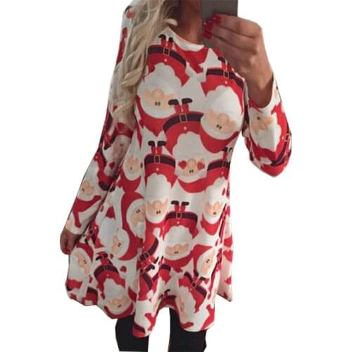 Women Summer Dress 2021 New High Quality Summer Dress Christmas Old Man Snowflake Print Mini Dress Vestidos De Festa OYM2211