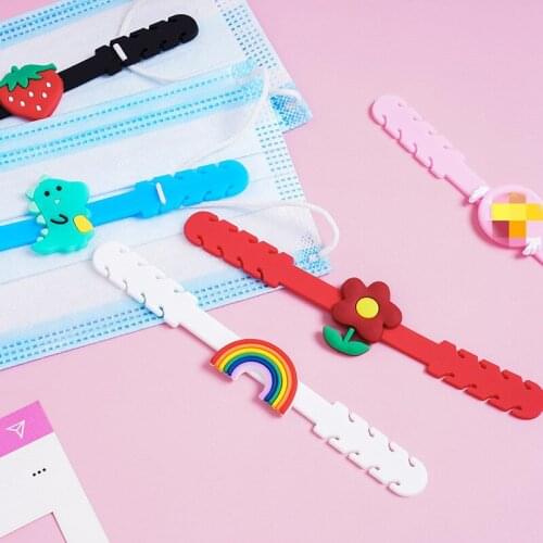 1pc Cartoon Face Mask Ear Hooks Adjustable Anti-slip Ear Protection Mask Ear Grips Extension Hook Masks Buckle Holder for Kids