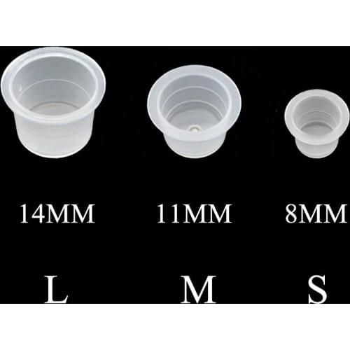 100pcs Disposable Ink Cup Plastic Pigment Self-standing Large Medium Small Size Tattoo Ink Holder Permanent Makeup