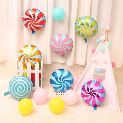 1pcs18 inch windmill lollipop aluminum foil balloon candy ice cream donut balloon boy girl happy birthday party decoration balls