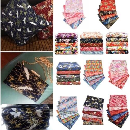 4/5/6pcs Japanese Printed Sewing Fabric Cotton Fabric Bundle For Sewing Dolls &Bags Quilting material DIY Patchwork Needlework