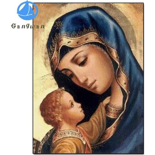 Diamond Painting Full Square round drill Religious Diamond Embroidery Picture Of Rhinestones Diamond Mosaic Icon Maria Decor Art