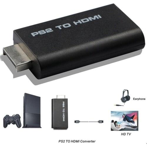 1Pcs PS2 to 480i / 480p / 576i Audio and video converter adapter with 3.5mm Audio output supports all PS2 display modes