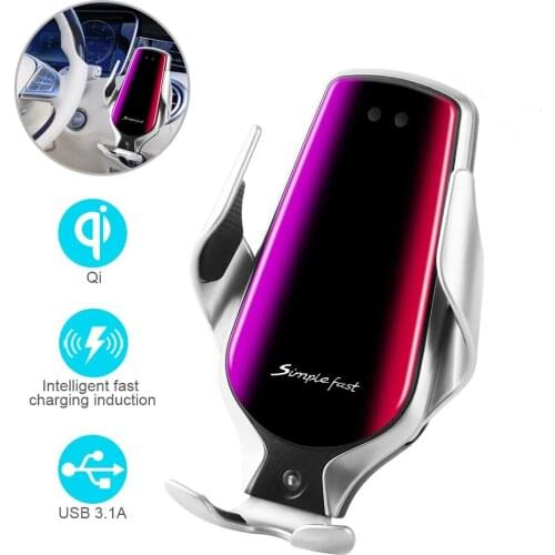 Car Qi Wireless Charger Automatic Clamping for iPhone X 8 XR 11pro xs Samsung S10 S9 S8 Note10 8 Air Vent Mount Phone Holder