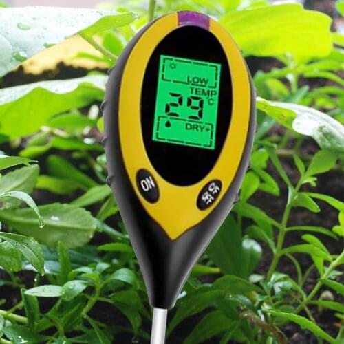 4 In1 Digital Soil Ph Tester Moisture Monitor Soil Ph Meter Temperature Sunlight Intensity Measurement Analysis Acidity Alkali 2