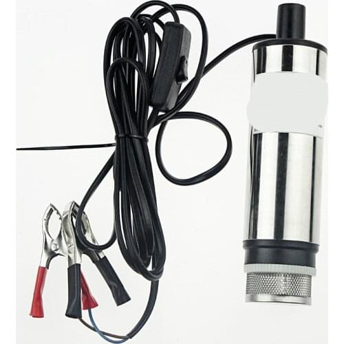 12V 24V electric submersible pump for pumping diesel oil water ,Stainless steel shell hand gas pump tool dispenser