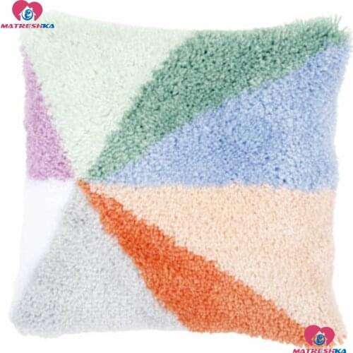 Diy Latch Hook kits Cushion colorful Handmade 3d Printed Canvas Foamiran for crafts Home decor cross stitch pillow accessories